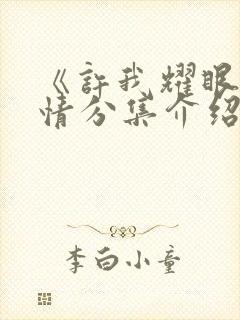 《许我耀眼》剧情分集介绍