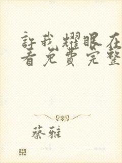 许我耀眼在线观看免费完整版电视剧