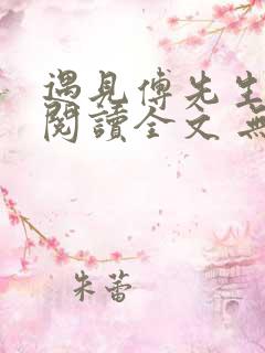 遇见傅先生免费阅读全文 无弹窗