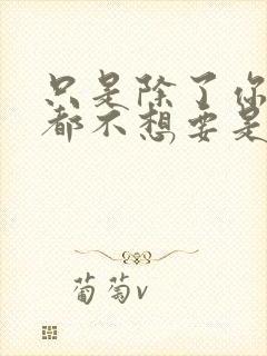 只是除了你我谁都不想要是什么歌