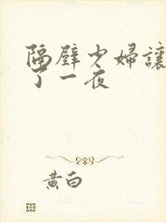 隔壁少妇让我爽了一夜