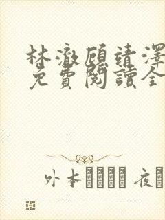 林澈顾靖泽小说免费阅读全文