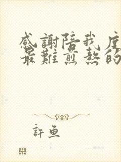 感谢陪我度过了最难煎熬的日子句子