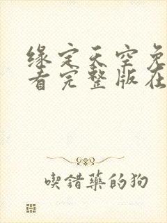 缘定天空免费观看完整版在线全集