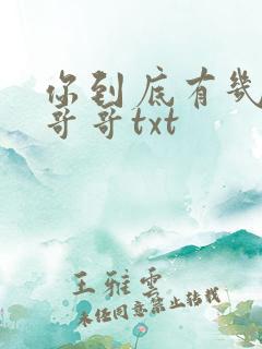 你到底有几个好哥哥txt