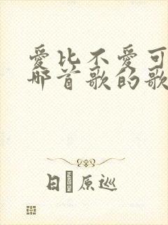爱比不爱可悲是哪首歌的歌词