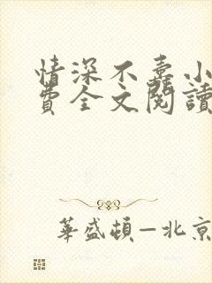 情深不寿小说免费全文阅读