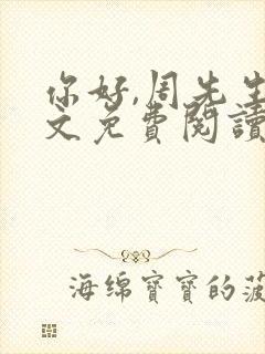 你好,周先生全文免费阅读