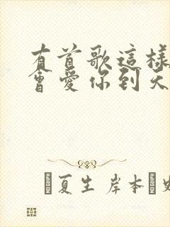 有首歌这样唱我会爱你到天荒地老是什么歌