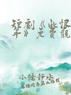 短剧《此恨负流年》免费观看