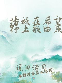 播放在希望的田野上歌曲原唱