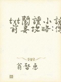 txt阅读小说前妻攻略:傅先生偏要宠我