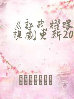 《许我耀眼》电视剧更新20集在线观看