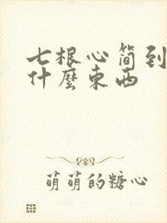 七根心简到底是什么东西