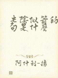 光阴似箭的下一句是什么