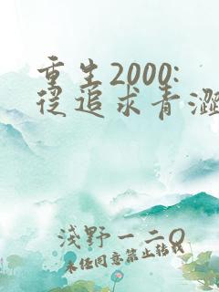 重生2000:从追求青涩校花同桌开始00