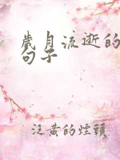 岁月流逝的唯美句子