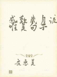 感叹岁月流逝的唯美句子