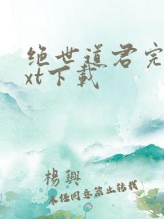 绝世道君完整txt下载