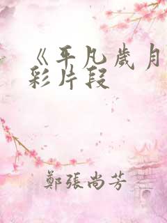 《平凡岁月》精彩片段