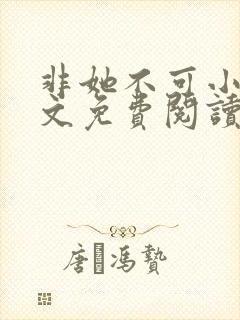 非她不可小说全文免费阅读