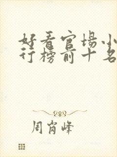 好看官场小说排行榜前十名完结推荐