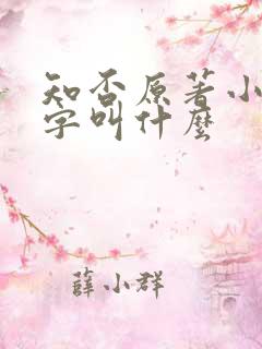 知否原著小说名字叫什么