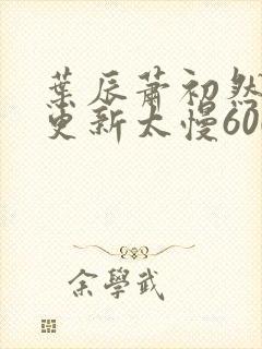 叶辰萧初然刚刚更新太慢600集