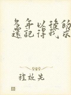 多年以后的我谁还记得我求歌名