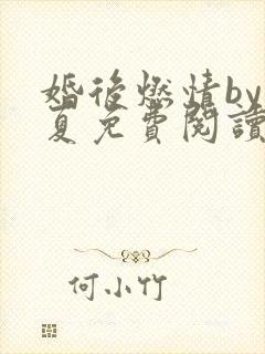 婚后燃情by湛夏免费阅读txt
