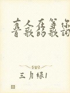 有人在等你是哪首歌的歌词