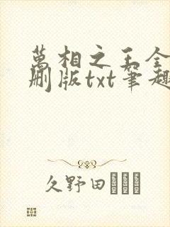 万相之王全本无删版txt笔趣阁