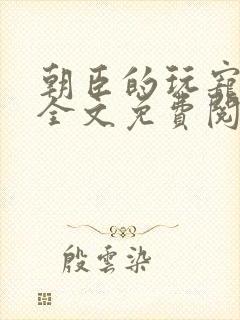 朝臣的玩宠小说全文免费阅读笔趣阁