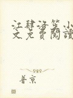 江肆洛笙小说全文免费阅读无弹窗