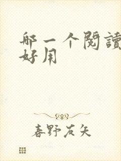 哪一个阅读软件好用