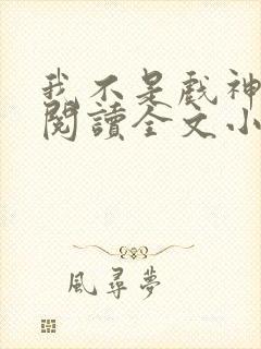 我不是戏神免费阅读全文小说