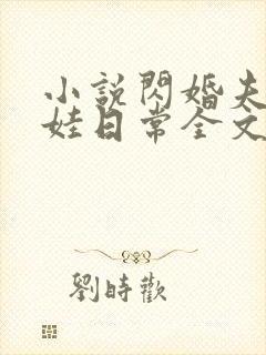 小说闪婚夫妻宠娃日常全文阅读