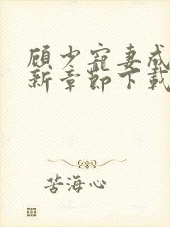 顾少宠妻成瘾最新章节下载