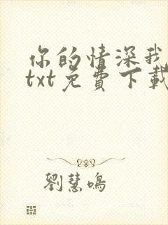 你的情深我不配txt免费下载