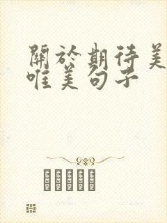 关于期待美好的唯美句子