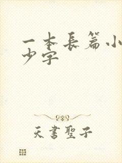 一本长篇小说多少字