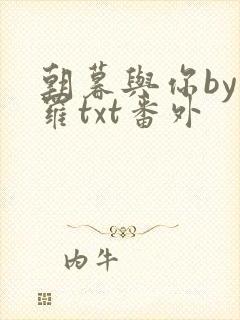 朝暮与你by弥罗txt番外