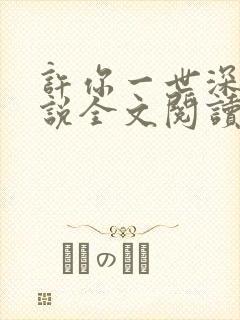 许你一世深情小说全文阅读