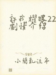 许我耀眼22集剧情介绍