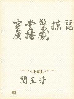 穿堂惊掠琵琶声广播剧