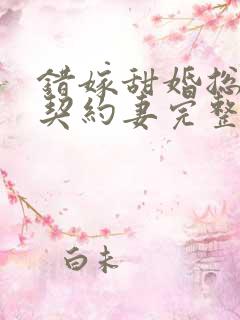 错嫁甜婚总裁的契约妻完整版