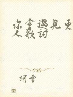 你会遇见更好的人歌词