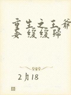 重生之王爷请纳妾 缓缓归