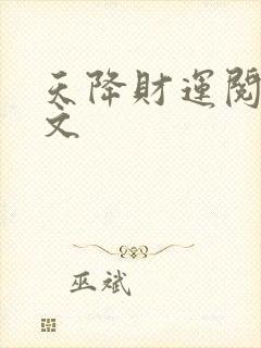 天降财运阅读全文