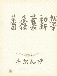 叶辰萧初然全部目录最新章节更新